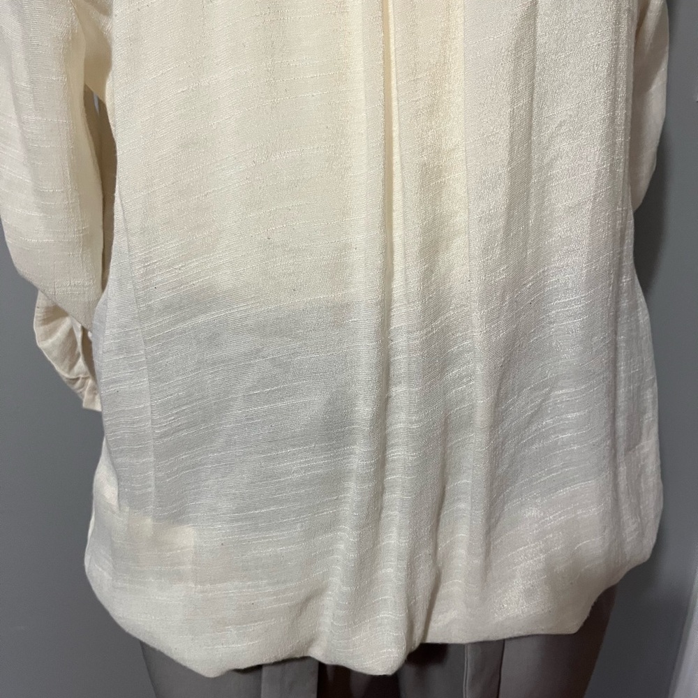 Reitmans Cream Tunic with Red & Black Embroidered Yoke - Picture 3 of 7